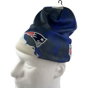 New England Patriots New Era NFL On-Field Blue ink Beanie Tie‎ Dye Knit Hat